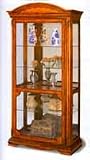 Amazing Five Shelf Cherry High Curio Cabinet