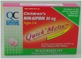QC Non-Aspirin Quick Melt 80mg Children's Watermelon, 30 ct