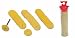 YELLOW SANDING DISC 7/8" DIAMETER FINE TUBE OF 100