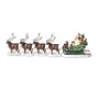 DEPARTMENT 56/HERITAGE VILLAGE COLLECTION/NORTH POLE SERIES "SLEIGH & EIGHT TINY REINDEER" SET OF 9 ACCESSORIES