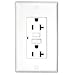 Tools & Hardware : GFCI Duplex Outlet, White