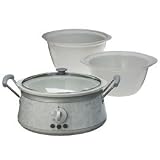 Hamilton Beach 33133H 3 in 1 Slow Cooker, White Bowls by Hamilton Beach