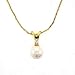 Gold Plated Brass Necklace with Clear CZ, 16,18 Inches