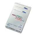 TOPS 80274 Prism 6x9 Gregg Ruled Steno Notebook, 80 Perforated Gray Sheets/Book, 4 Books/pk