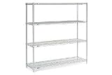 63H Nexel Chrome Wire Shelving - 48W X 14D