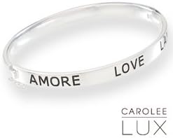 Small Love Bangle Bracelet, Sterling Silver