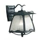 Kenroy Home 70260EP GaudiWall Lantern with Frosted Seeded Glass Panels, Ebony Pearl, Small