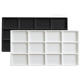 2 Black 12 Slot Pendant Jewelry Showcase Display Tray Inserts