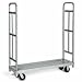Raymond 3986 Steel Heavy Duty Narrow Panel Sheet Mover Platform Truck with 2 Uprights and 5" x 2" Phenolic Caster, 1500 lbs Capacity, 54" Length x 16-1/4 Width