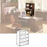 92000 Series Bookcase, 4 Shelves, 36w x 13-1/8d x 57-1/8h, Henna Cherry