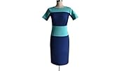 Knee Length Short Short Sleeves Colorblocking Sheath Cotton/Spandex Striped Print Bandage Dress/Bodycon Dress 