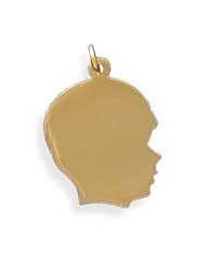 14/20 Gold Filled Engravable Boys Silhouette Pendant