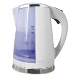 Lloytron 360 Degree Swivel Base Blue/Red Illumination 1.7 Litre 2200W Cordless Jug Kettle White (E893WH)