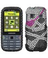 Samsung Gravity TXT SGH-T379 Skull Diamante Cell Phone Snap-on Cover Facepl ....