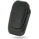 Pdair Universal Leather Pouch Case (Large - Black) for HTC P3400/HTC Gene/Dopod D600
