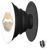 PopSockets: Expanding Stand and Grip Holder + Pop Socket Combo Pack for Smartphones and Tablets (Gold Lips)