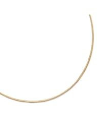 20" 22 Karat Gold Plated Sterling Silver Round Omega Size = 20
