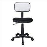 Mad Tech 34x17x17.5 White Fabric & Mesh Computer Office Chair