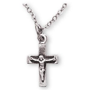 Sterling Silver Cross and 13-inch Chain for Children