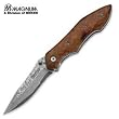 Earl, Burl Handle, Damascus Blade, Plain