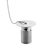 Belfast sink waste with brass plug and ball chain
