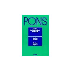 PONS W�rterbuch, Gro�es Fachw�rterbuch Wirtschaft Englisch-Deutsch/Deutsch-Englisch