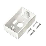 Surface Mount Back-Box for Face Plate, Single Gang, 1.45 Inches Deep, White, Intellinet 517867