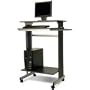 Buddy Products Euroflex Standup Fixed Height Workstation, 19.625 x  44.25 x 29.5 Inches, Charcoal and Silver (6438-36)