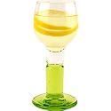 Bormioli Rocco Limoncino Cordial Green Footed Shot Glasses, Set of 6