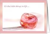 Lampwork Glass Flamingo Bead Thank You Card