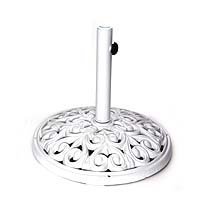Cast Iron Umbrella Base White by World