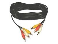 Belkin Pro Series Audio Cable, Triple Phono to RCA Cable (Red/White/Yellow) 1.5m