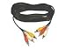 Belkin Pro Series Audio Cable, Triple Phono to RCA Cable (Red/White/Yellow) 1.5m