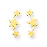 14k Triple Star Earrings