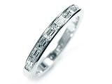 Platinum and Baguette Diamond Channel Set Half Circle, Ring Size 6.75 (T.w 0.60)