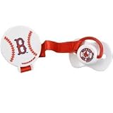 Boston Red Sox Baby Pacifier With Baseball Design Clip