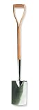 Brook& Hunter 11030DY Premium 43-Inch Border Spade with Handcrafted Red Oak Handle and Stainless Steel Alloy Polished Blade