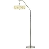 IMAGE OF Stacy Garcia Calligraphy Tree Birch Giclee Shade Arc Floor Lamp