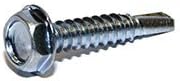 1/4-14 x 3/4 Inch Climaseal Steel #3 Point Indented Hex Washer Head Self-Drilling TEK Screw - Pack of 50