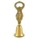 Brass bell bottle-opener, 'Three-Headed Elephant'