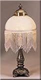 6 Fringed Globe White & Base