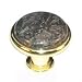 Designer Series Granite & Polished Brass Knob