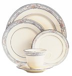 Lenox Charleston Platinum Banded Ivory China Salad Plate