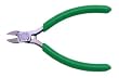 Xcelite MS54, 4 inch Semi-flush Oval Head Cutter with Green Cushion Grips