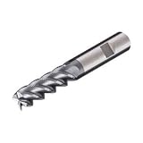 Micro 100 SHLM-100-4X 4 Flute 38° Helix Long Length Roughing End Mill, AlTiN Coated, Metric Dimensio