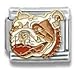 Clearly Charming English Bulldog Dog Breed Canine Collection Italian Charm 18k Gold by Casa D'Oro