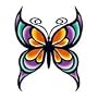 Butterfly 25 Temporary Tattoo 2x2