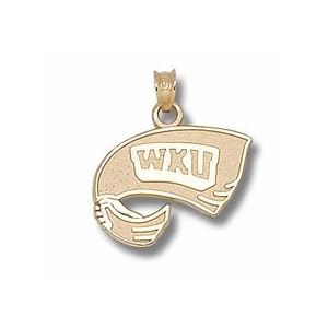 Western Kentucky Hilltoppers 5/8" "WKU" Towel Logo Pendant - 10KT Gold Jewelry
