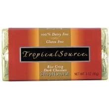 Candy Bar, Rice Crisp, Dark Chocolate, Dairy Free, Gluten Free, 3 oz., package of 12 by Tropical Source
