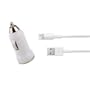 iProtect Premium KFZ SET mit USB Datenkabel / Ladekabel / Connector Zubeh�r f�r iPhone 5 Adapter iPhone 5G, iPod Touch 5G, iPod Nano 7G, iPad Mini, iPad 4 - neuer 8 Pin Anschluss + KFZ Autoladeger�t / Adapter in WEISS / wei� / white